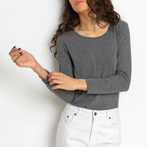 EUC Brandy Melville Gray Long Sleeve Basic